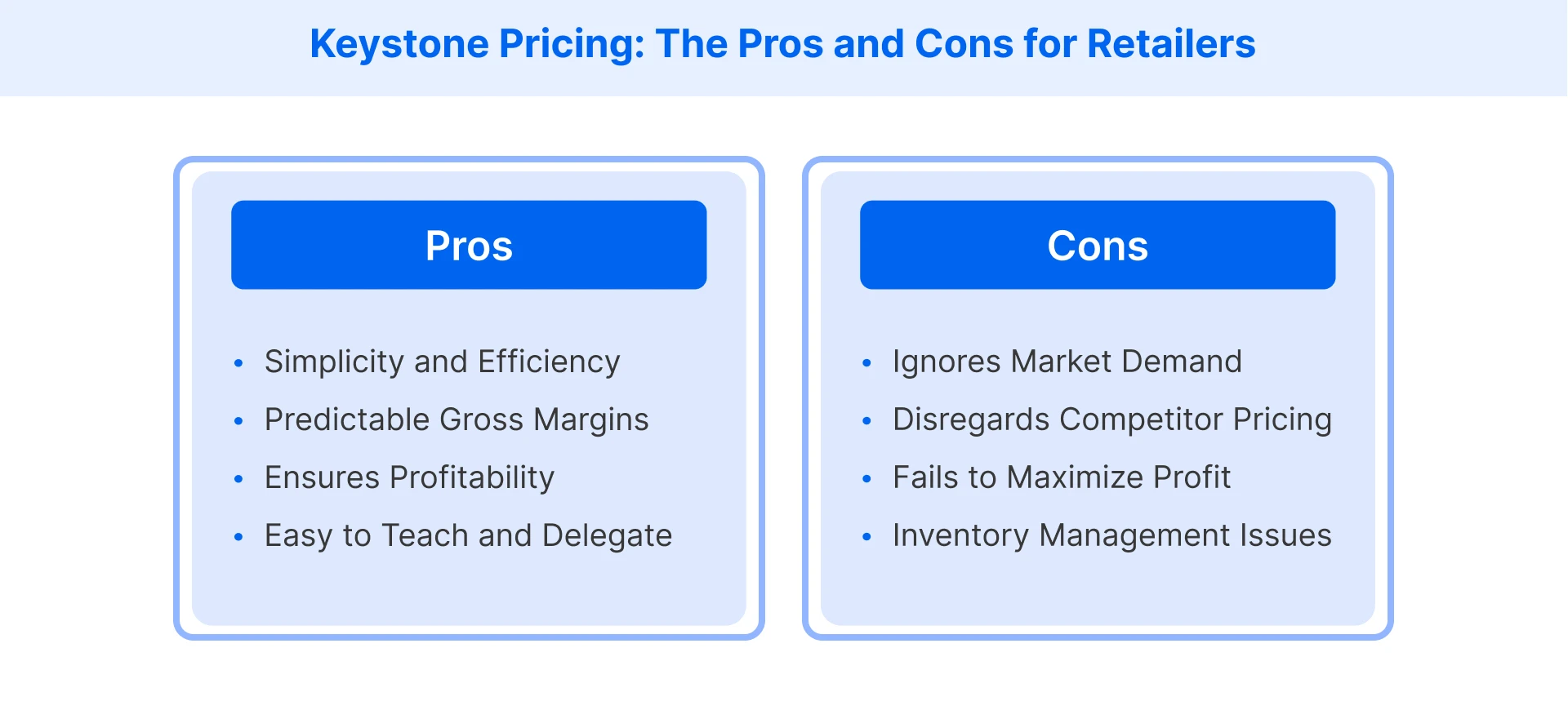 Pros and cons of retailers
