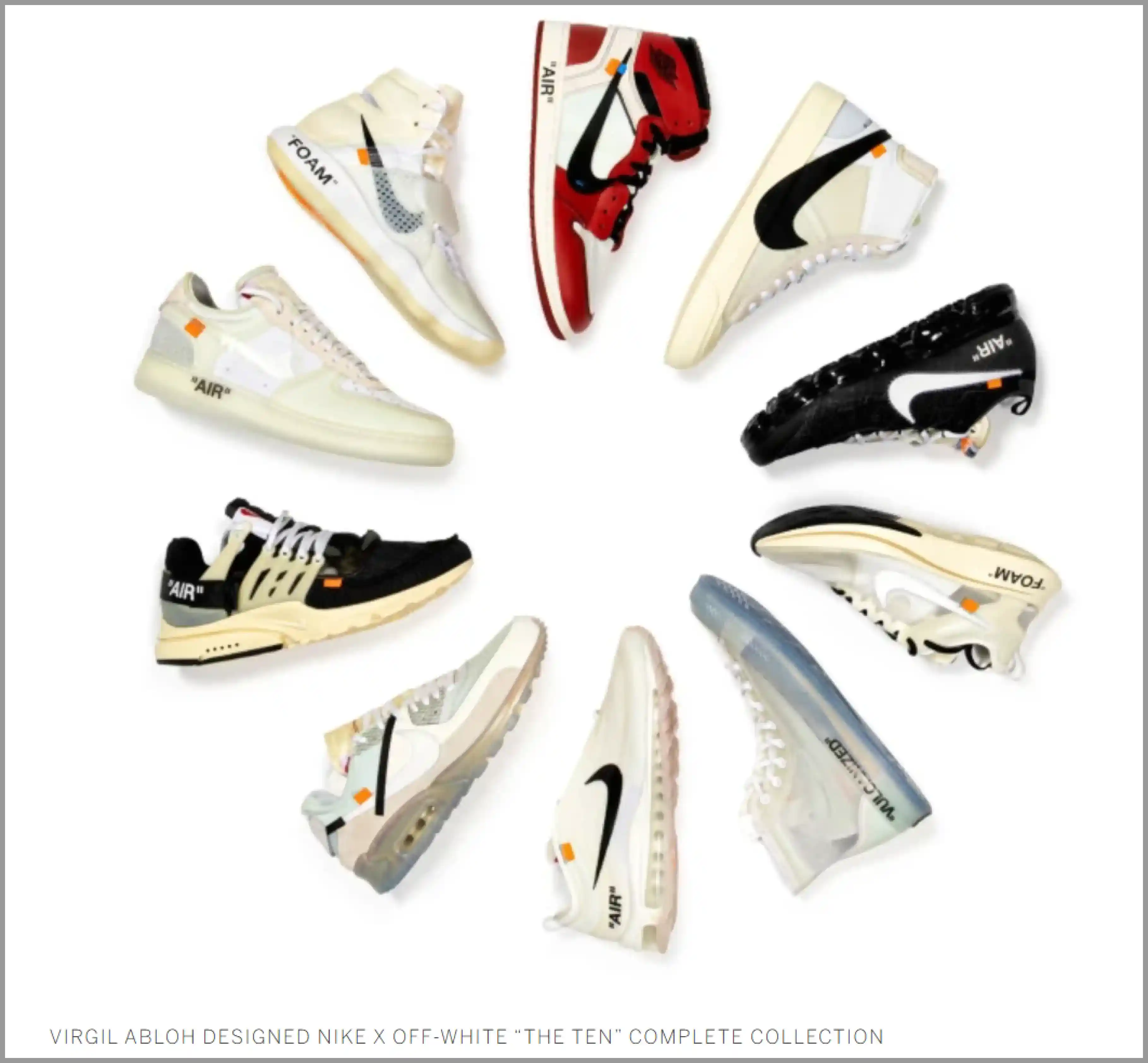 Cobranding campaign by Nike and Off-White