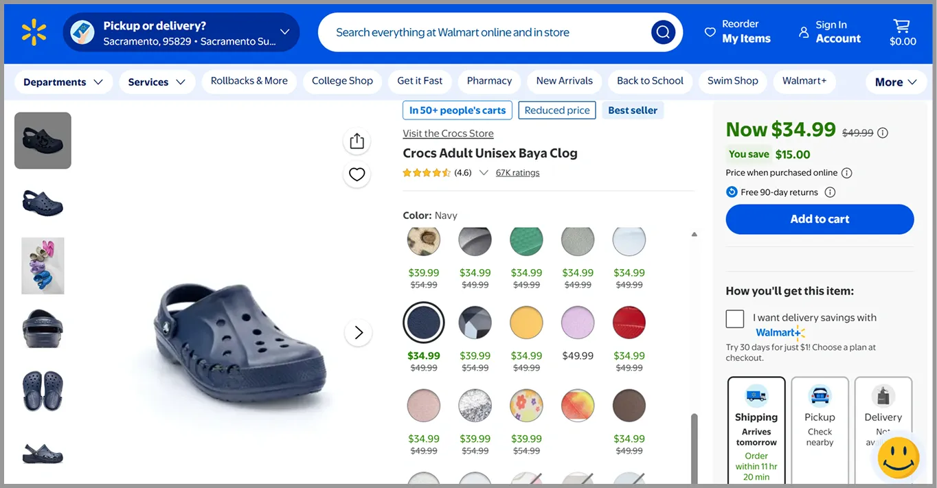 User ratings showcased on Walmart