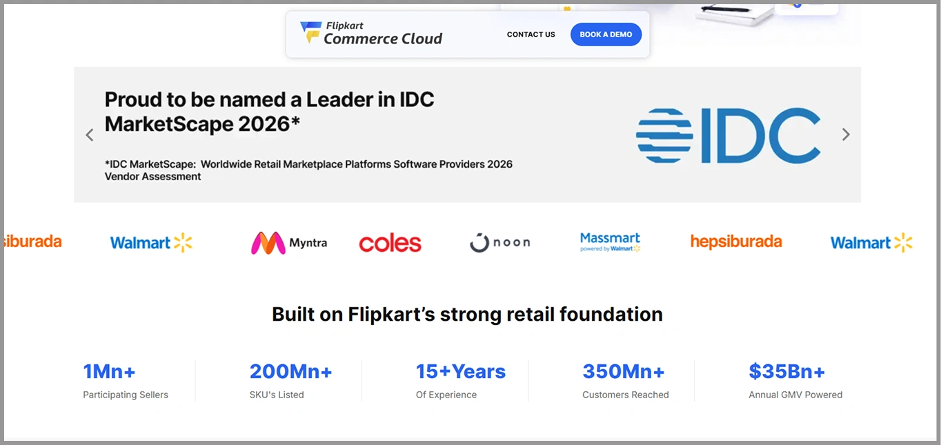 Social proof example: FCC’s homepage showing their client list with notable brands
