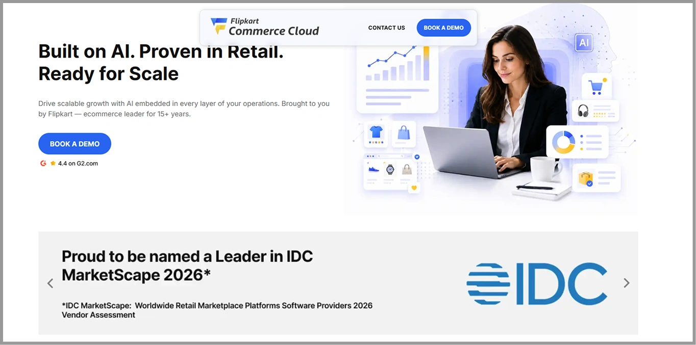 FCC&rsquo;s homepage showcasing their IDC recognition on their homepage