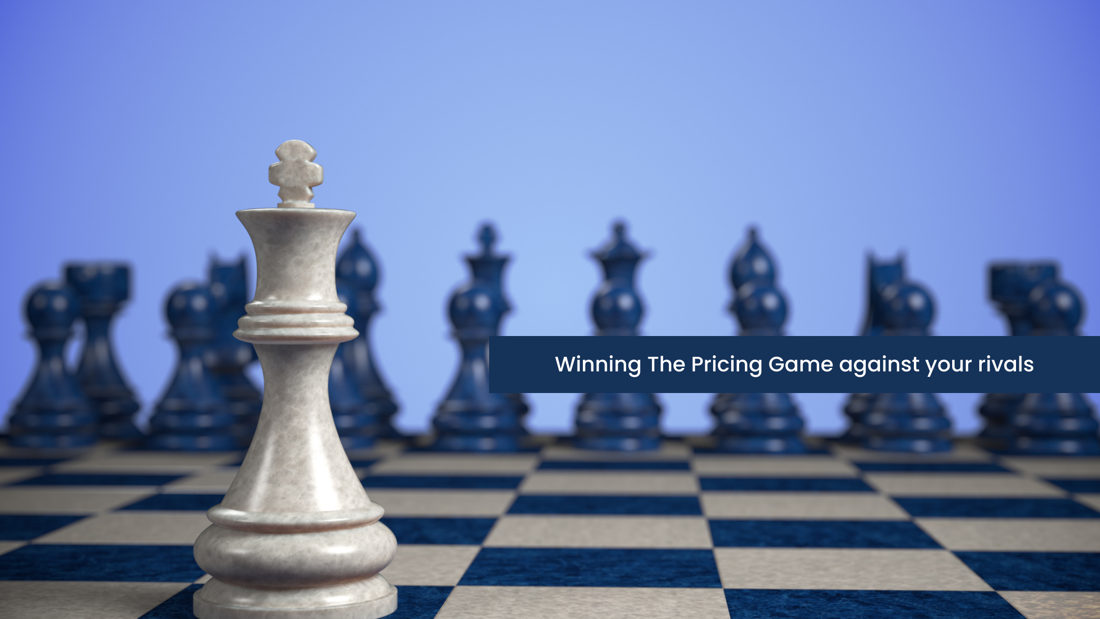 A chess board with the white king standing last and victorious