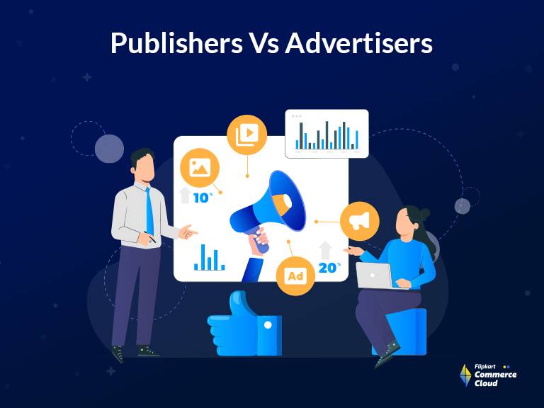 What is the difference between advertisers and publishers