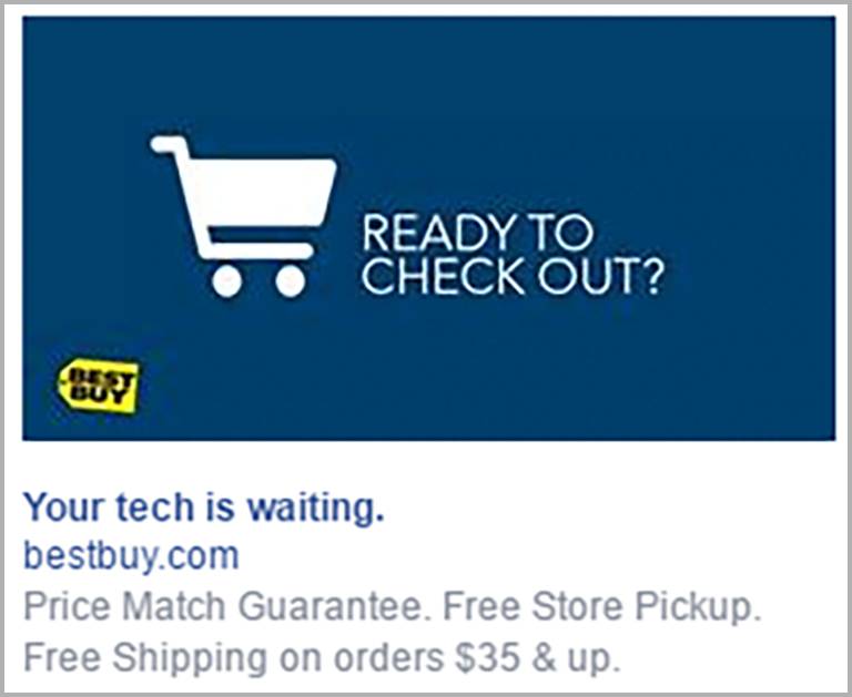 Retargeting ad campaign example by Bestbuy